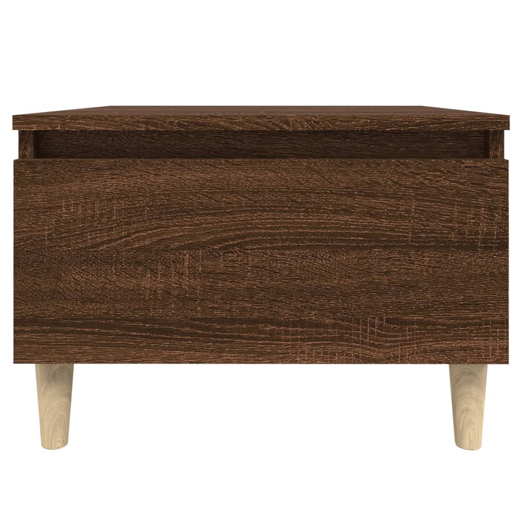 Side Table Brown Oak 50x46x35 cm Engineered Wood